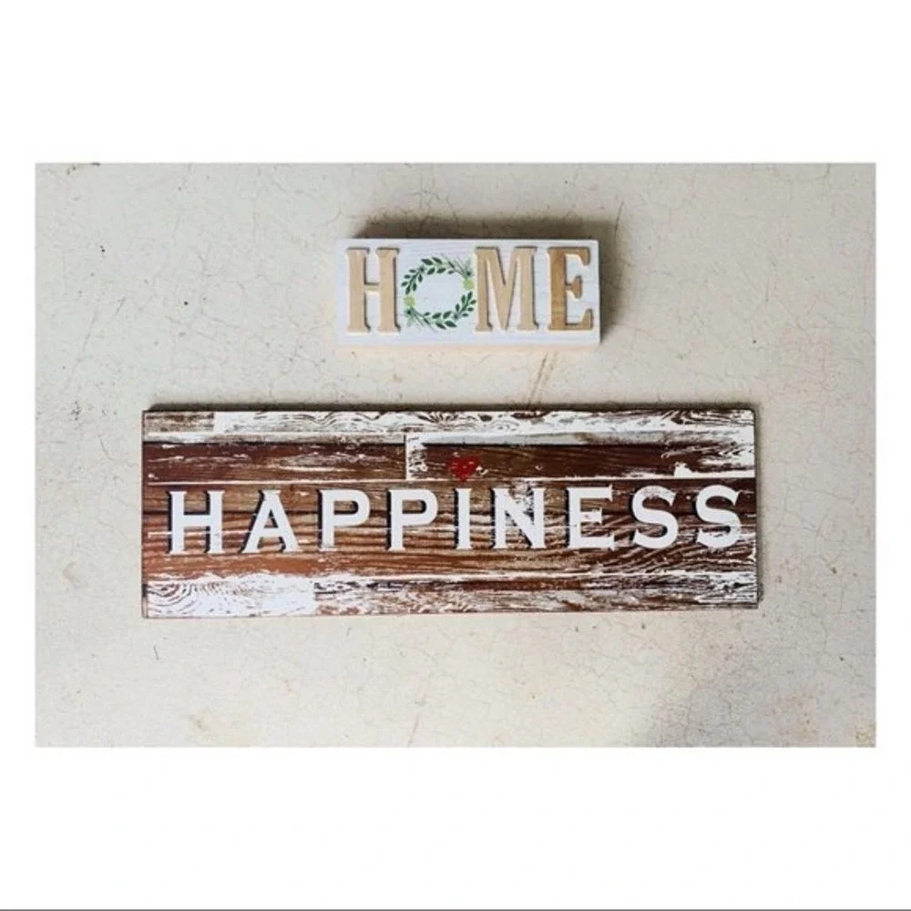 Happiness Home Wood Sign‎